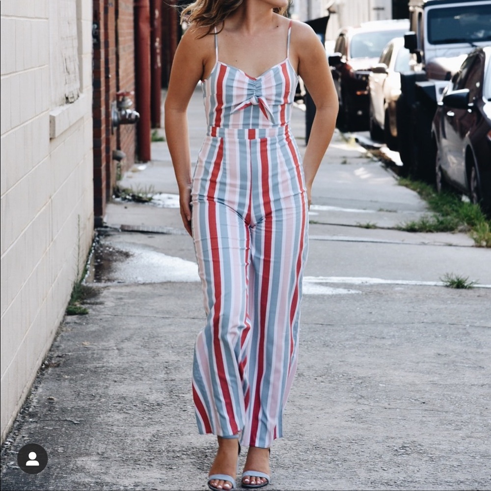 Striped jumpsuit